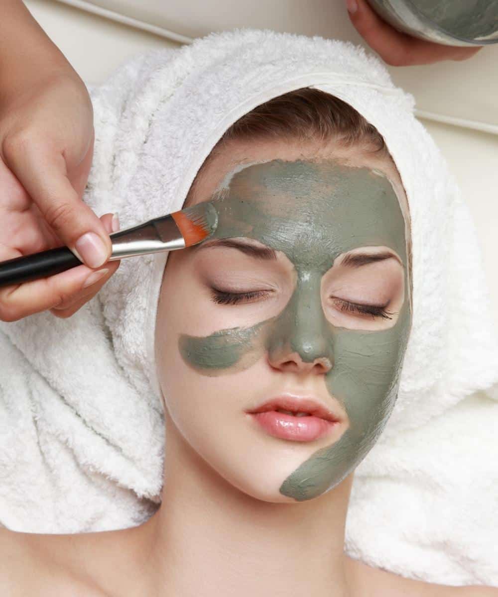 Woman relaxes as she receives an organic facial in Boise, Idaho at Whole Being Massage.